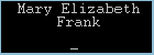 Mary Elizabeth Frank